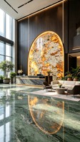 Panneaux muraux sur mesure aspect marbre, système de revêtement en pierre pour façade, pour projets commerciaux, villas, hôtels, décoration intérieure et extérieure