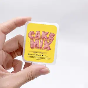 Cali 0.5G 1G 7.5Mm En 4.5Mm Aangepaste Etiketten Koekjes Limonade Cake Mix Was Plastic Slanke Verpakking Kleine Container