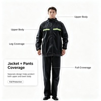 Ensemble imperméable unisexe pour adulte, pantalon et veste, résistant aux fortes pluies, réfléchissant, pour le cyclisme, le travail en extérieur, vente en gros
