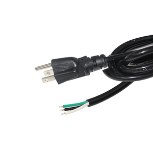 Cavo di Alimentazione Americano a 3 Poli 110V <span class=keywords><strong>con</strong></span> Terminale Aperto, Cavo di Alimentazione a Tre Pin - Product Image 1