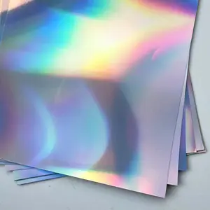 Yazdırılabilir holografik çabuk kurur su geçirmez mürekkep püskürtmeli laserjet etiket kağıdı gökkuşağı vinil çıkartma kağıdı