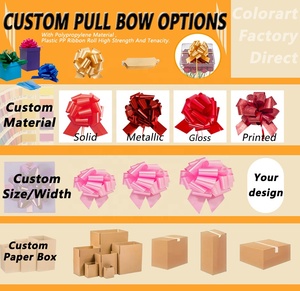 Tùy Chỉnh In Rắn Satin Hoa Bow Ribbon Dài Kéo Chuỗi Holographic Cho Sinh Nhật Món Quà Giáng Sinh Trang Trí Bao Bì - Product Image 6