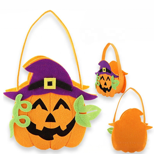Décorations d'Halloween en gros : Sacs à bonbons en tissu non tissé en forme de citrouille, Sacs de déguisement fantôme pour Halloween - Product Image 6