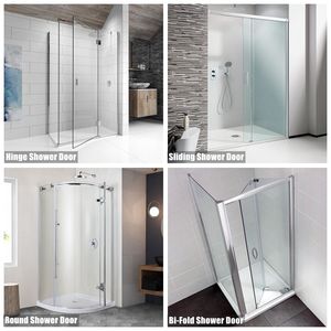 Hotel doble derivación cierre suave baño vidrio templado sin marco <span class=keywords><strong>ducha</strong></span> Pantalla <span class=keywords><strong>de</strong></span> acero inoxidable Puerta <span class=keywords><strong>de</strong></span> <span class=keywords><strong>ducha</strong></span> <span class=keywords><strong>de</strong></span> vidrio deslizante - Product Image 2