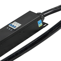 Compteur numérique intelligent certifié ETL 3 phases 12 ports 63A 415V C19 IP PDU unité de distribution d'énergie à échange à chaud Construction en métal