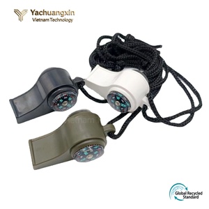 Silbato multifuncional para exteriores, tres en uno, silbato salvavidas con cuerda para colgar, termómetro y brújula - Product Image 4