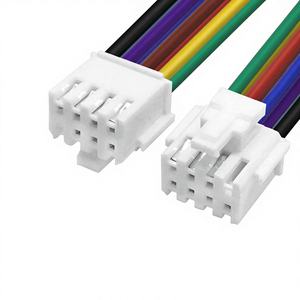 PHB2.0 Doppelreihige Klemmenleiste mit Schnalle, PCB-Flachbandkabel, verzinnter Kupferkern, <span class=keywords><strong>2</strong></span>*4P Steckverbinder für Leiterplattenkabelbaum - Product Image 1