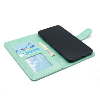 Housse de protection universelle en cuir pour téléphone portable, carte multifonction, modèle plus, avec clip autocollant push-up