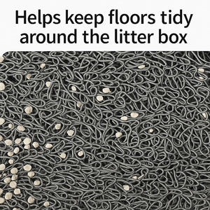 Eco-Friendly PVC Rectangular Pet Mat Anti-Takeout <b>Cat</b> Litter <b>Box</b> Floor Mat with <b>Cat</b> Foot Mat for Dogs for <b>Cat</b> Owners - Product Image 3