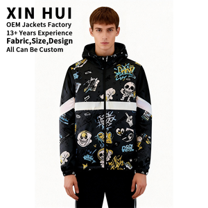 เสื้อแจ็คเก็ตบอมเบอร์กันลมคุณภาพสูงสำหรับผู้ชายแบบกำหนดเอง บริการ OEM สไตล์สตรีทแวร์ - Product Image 2