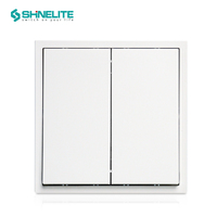 2025 interrupteur européen de luxe de conception moderne interrupteur mural électrique de plaque PC ignifuge de haute qualité avec lumière LED