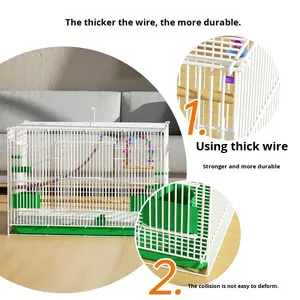 Motif solide grand Pigeon perroquet oiseau <span class=keywords><strong>Cage</strong></span> bouton Collection crypté caille canard <span class=keywords><strong>Cage</strong></span> pour ménage calopsitte inséparable boîte - Product Image 3