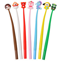 Stylo Gel Squishy Mignon Dessin Animé en Silicone Souple Anti-Stress 0,5 mm Kawaii Fournitures Scolaires pour Étudiants Cadeau en Gros
