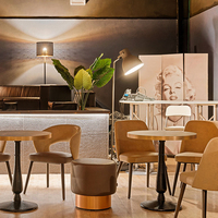 Ensemble de table et chaises de salle à manger modernes et simples tout-en-un, ensemble de meubles de restaurant en bois