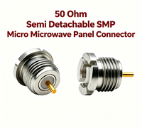 Connecteur coaxial semi-détachable SMP-JYD188G, mâle, à base rotative, pour panneau RF, 50 Ohms, passivation en acier inoxydable, DC-18GHz