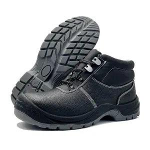 Chaussures de sécurité à embout en acier résistantes à l'usure et à lacets à dégagement rapide pour le travail industriel, de marque personnalisée