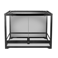 Terrarium en verre pour reptiles avec couvercle en maille amovible, portes à ouverture frontale, vivarium, plusieurs tailles pour serpent, lézard, gecko, grenouille