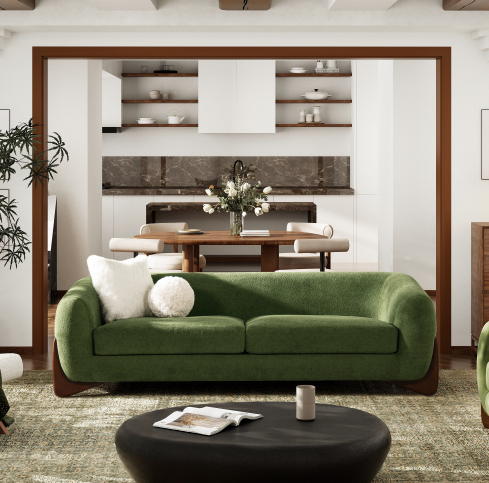 Sofa + Green + Fleece