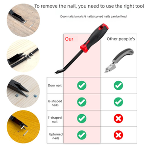 Kit <span class=keywords><strong>de</strong></span> dénudeur <span class=keywords><strong>de</strong></span> clous manuel DIY, outil <span class=keywords><strong>de</strong></span> retrait <span class=keywords><strong>de</strong></span> clous pour le travail du bois, en acier au chrome-vanadium, pour usage domestique - Product Image 5