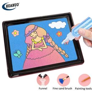 Kit di carta vetrata colorata dipingi sabbia colorata disegna giocattolo Set da disegno fai da te <span class=keywords><strong>pittura</strong></span> di sabbia artigianale per bambini - Product Image 3