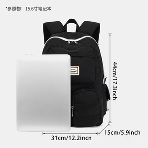 Baike Student Backpack 15 Inches Multiple Pockets Unisex School Bag - Product Image 2