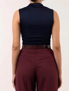 <span class=keywords><strong>Blusa</strong></span> <span class=keywords><strong>sin</strong></span> Mangas de Alta Calidad al por Mayor, Top con <span class=keywords><strong>Cuello</strong></span> Bolero, Ropa Casual de Verano para Mujer - Product Image 3