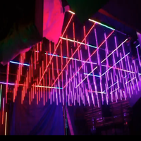 Tube lumineux LED RGB suspendu effet pluie de météores avec contrôle sonore et DMX512, indice de protection IP65, pour DJ, bars et discothèques