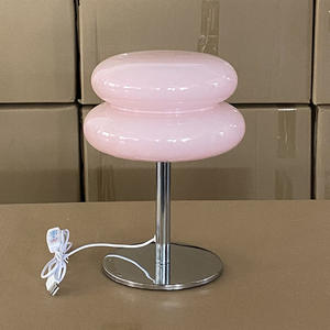 Lampe de table électrique moderne en verre style champignon, œuf et hamburger, veilleuse, cadeau idéal pour bureau et comptoir de bar, décoration intérieure - Product Image 4