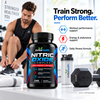 Complément de soutien à la croissance musculaire à marque privée : Booster d'oxyde nitrique avec L-Arginine et L-Citrulline 3000mg en capsules pour l'entraînement