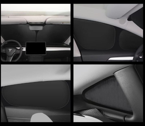 Pare-soleil pliable pour pare-brise et vitres latérales, protection UV, isolation thermique, nylon de luxe, pour <span class=keywords><strong>Tesla</strong></span> <span class=keywords><strong>Model</strong></span> <span class=keywords><strong>3</strong></span>/Y, idéal pour temps chaud - Product Image 6