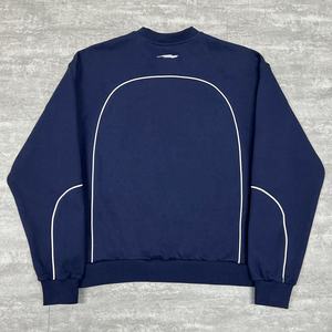 Fashion High Quality Drop Shoulder Hoodie Custom Logo Embroidered French Terry Sweatshirt Oversized <b>Crewneck</b> Men's Sweatshirt - Product Image 2