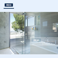Écrans de panneau de douche en verre sans cadre certifiés CE 8mm 10mm 12mm style ouvert coulissant pour salles de douche d'hôtel et d'appartement