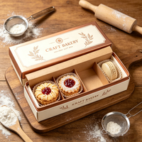 Boîte en kraft écologique avec fenêtre transparente pour l'emballage de gâteaux et de pâtisseries, vente en gros