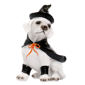 Nuove Decorazioni di Halloween per Negozi di Animali, Ornamenti in Resina Stile Ins con Strega e Cane - Product Image 5