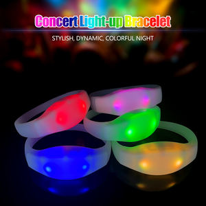 Gelang remote control LED gelang menyala silikon bercahaya aktivasi suara favorit pesta logo promosi kustom - Product Image 5