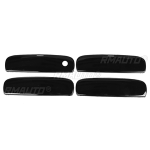 Coques de poignées de porte de voiture aspect noir brillant/fibre de carbone pour Dodge Charger 2011-2021, garnitures de poignées de porte extérieures - Product Image 2