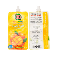 Nouvelles pochettes souples personnalisées en plastique alimentaire réutilisables avec bec verseur pour jus de mangue et d'orange