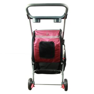 <span class=keywords><strong>3</strong></span> में <span class=keywords><strong>1</strong></span> समायोज्य फोल्डेबल टिकाऊ सांस लेने योग्य कुत्ते और बिल्ली के स्ट्रेलर के साथ 4-व्हील 30lb क्षमता - Product Image 4
