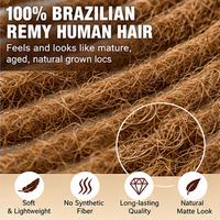 Extensions de cheveux humains 100% brésiliens, faites à la main, extensions complètes avec des boucles afro épaisses, texture douce, colorables