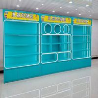 Le dernier système moderne de rayonnage d'affichage de magasin de jouets en métal boisé présentoirs de cadeaux