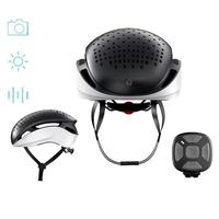 Casque de vélo intelligent 4K avec détection de collision IA, interphone de groupe, enregistrement GPS, casque de sécurité pour le cyclisme