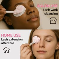 Mousse de nettoyage pour extensions de cils au logo personnalisé, 60ml 100ml, parfum fraise, végane, kit shampoing fouetté pour cils