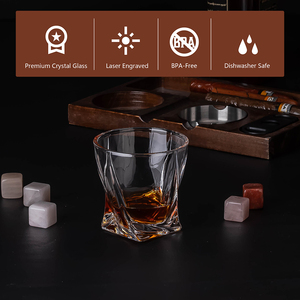 Verre à boire en verre transparent classique gravé personnalisé avec logo 340 ml pour bière, vodka, whisky, rhum, tequila - Product Image 4