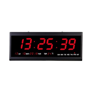 ปฏิทินดิจิตอล LED สร้างสรรค์ แสดงเวลา ชั่วโมง นาที วินาที นาฬิกาแขวนผนัง - Product Image 1