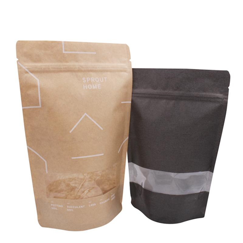 Meilleure vente 16 oz 500g 1lb 32 oz 1000g 1 kg 2lb 100% vrai biodégradable stand up poche pour super d'emballage alimentaire