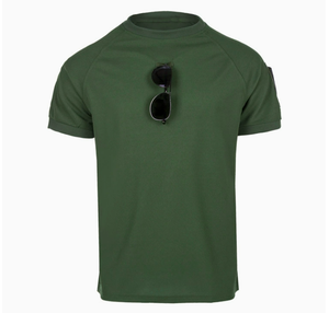 T-shirt tactique d'été pour homme DF 155 bleu marine à manches courtes avec crochet pour lunettes et bande auto-agrippante sur le bras - Product Image 3
