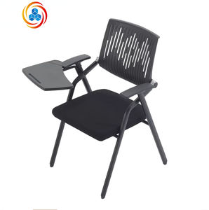 Chaise de bureau ergonomique avec accoudoirs et siège confortable, chaise moderne en plastique et tissu pour les bureaux, les salles de réunion et les salles d'attente - Product Image 6