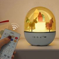 Lampe d'ambiance rotative avec télécommande, minuterie, 8 haut-parleurs musicaux intégrés, lampe d'ambiance LED pour la chambre à coucher, décoration de la maison