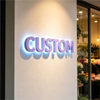 Lettres lumineuses LED personnalisées avec alimentation AC/DC pour les entreprises de publicité, les bars, les bâtiments - Utilisation directionnelle, multicolores, IP65
