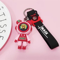 Porte-clés Ours Éclair d'Art Moderne Transfrontalier, Figurine Mignonne en PVC de Dessin Animé, Fabriqué en Chine, Vente en Gros, Pendentif pour Sac à Dos Femme